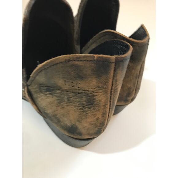 Musse & Cloud Netflix Leather Laser Cut Ankle Boots 10 Athropologie - Picture 8 of 10